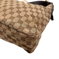Gucci Schultertasche Horsebit Hobo large monogram beige
