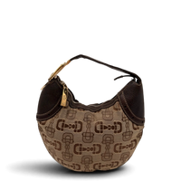Gucci Schultertasche Horsebit Mini Hobo beige & braun