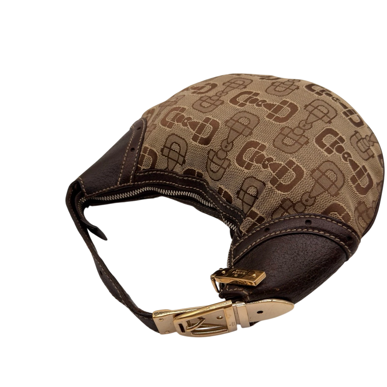Gucci Schultertasche Horsebit Mini Hobo beige & braun