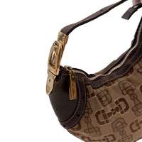 Gucci Schultertasche Horsebit Mini Hobo beige & braun