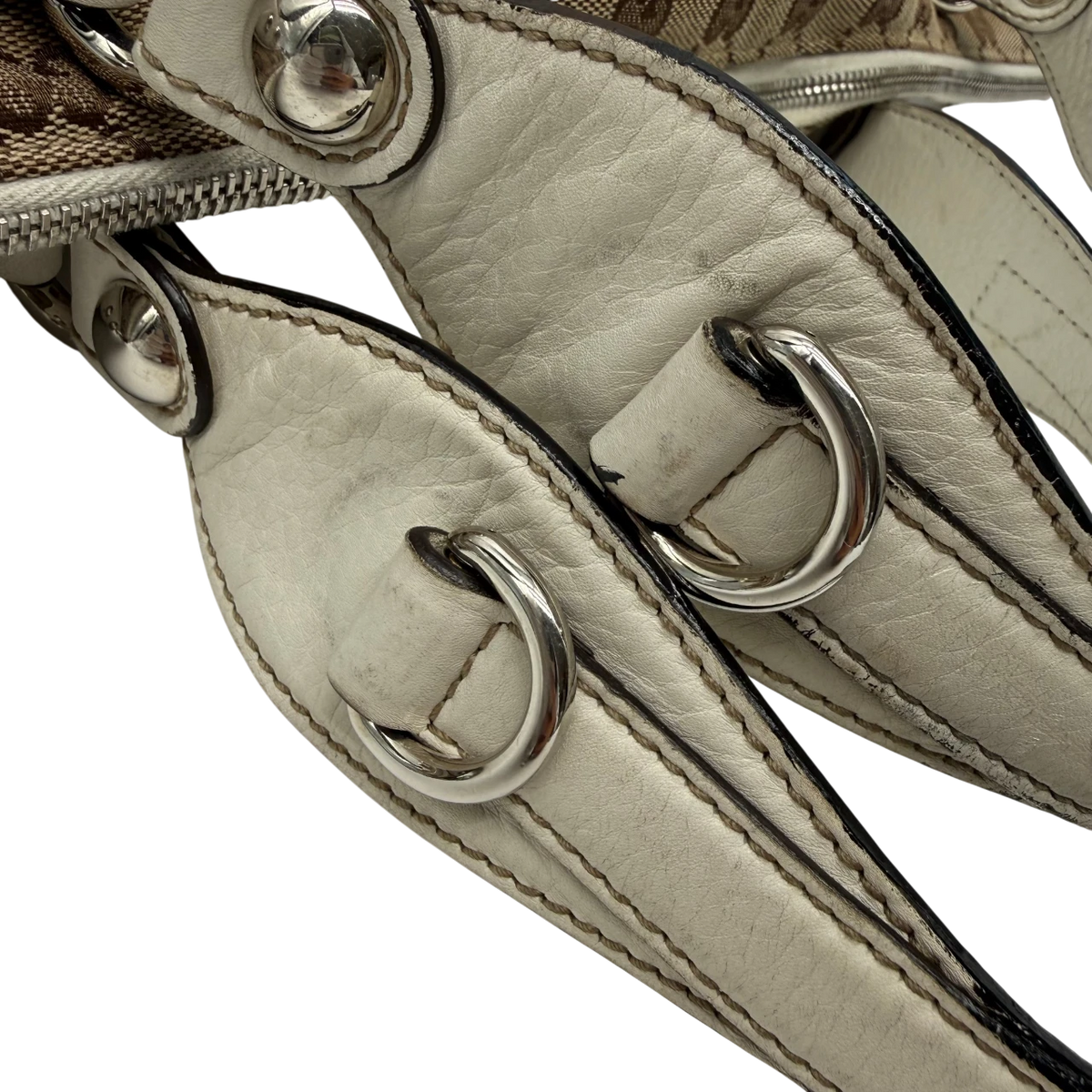 Gucci Schultertasche Icon Bit monogram beige