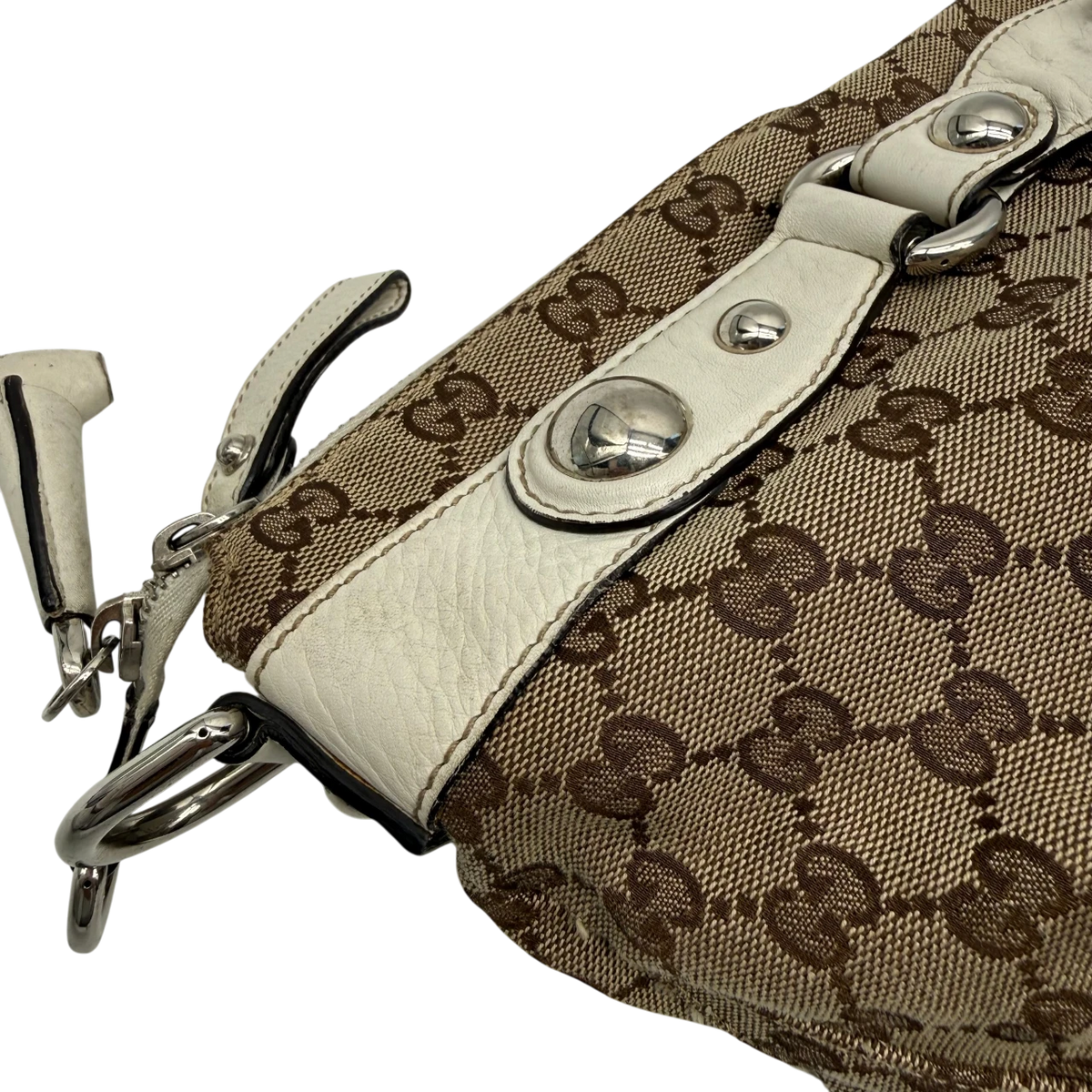 Gucci Schultertasche Icon Bit monogram beige