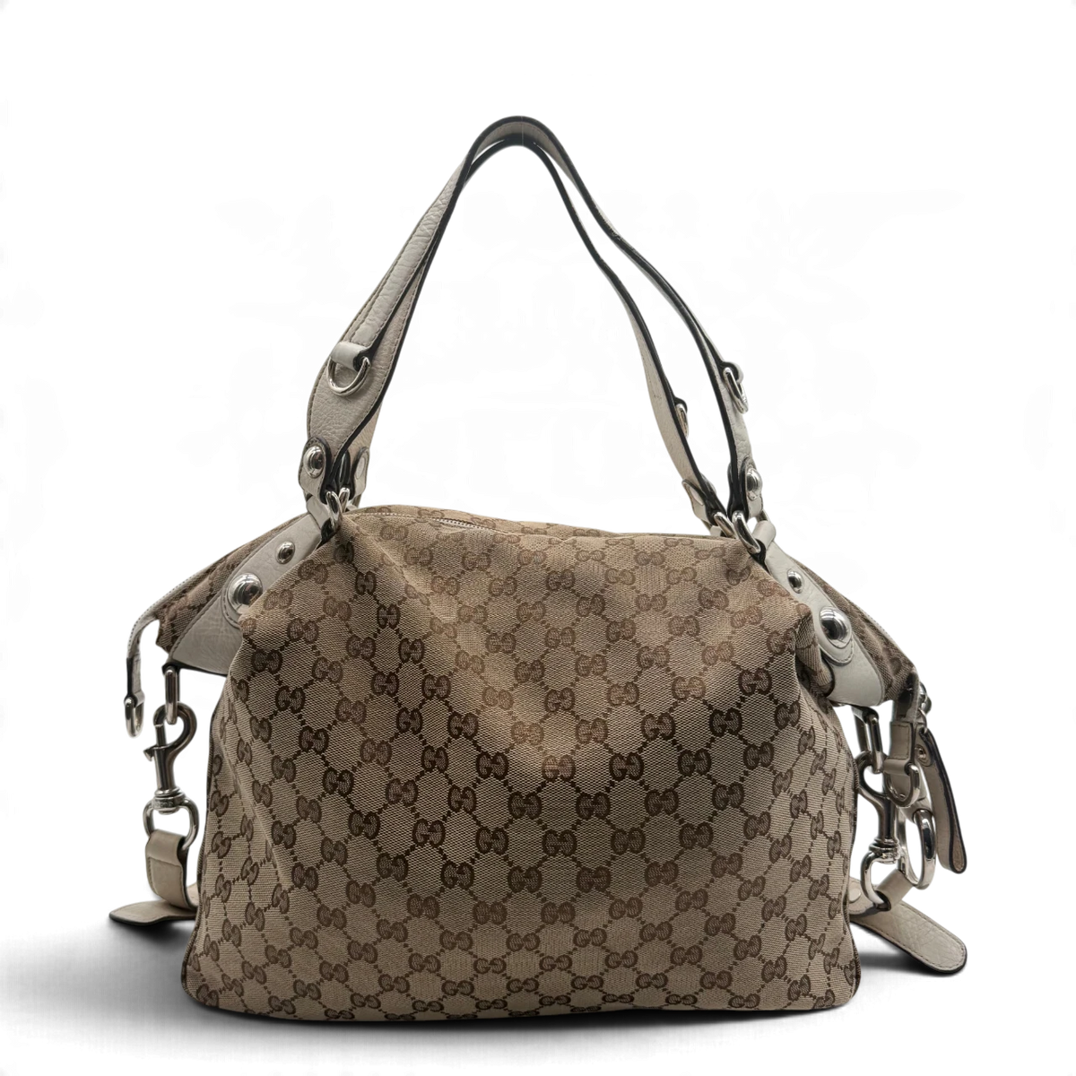 Gucci Schultertasche Icon Bit monogram beige – Gesamtansicht