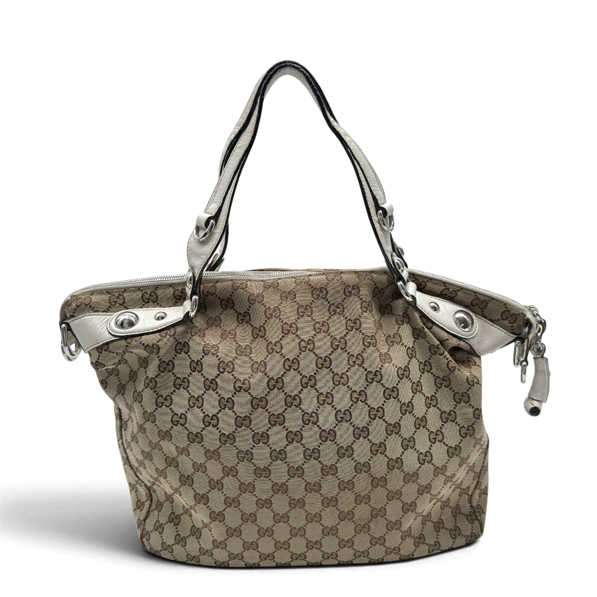 Gucci Schultertasche Icon Bit monogram beige