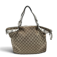 Gucci Schultertasche Icon Bit monogram beige
