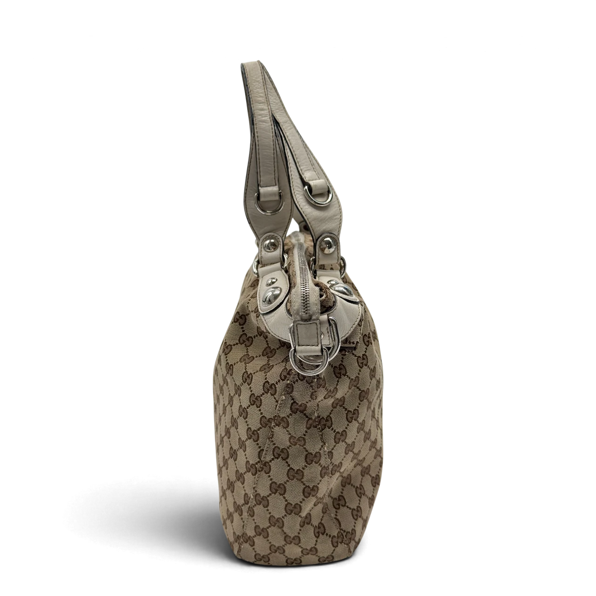 Gucci Schultertasche Icon Bit monogram beige