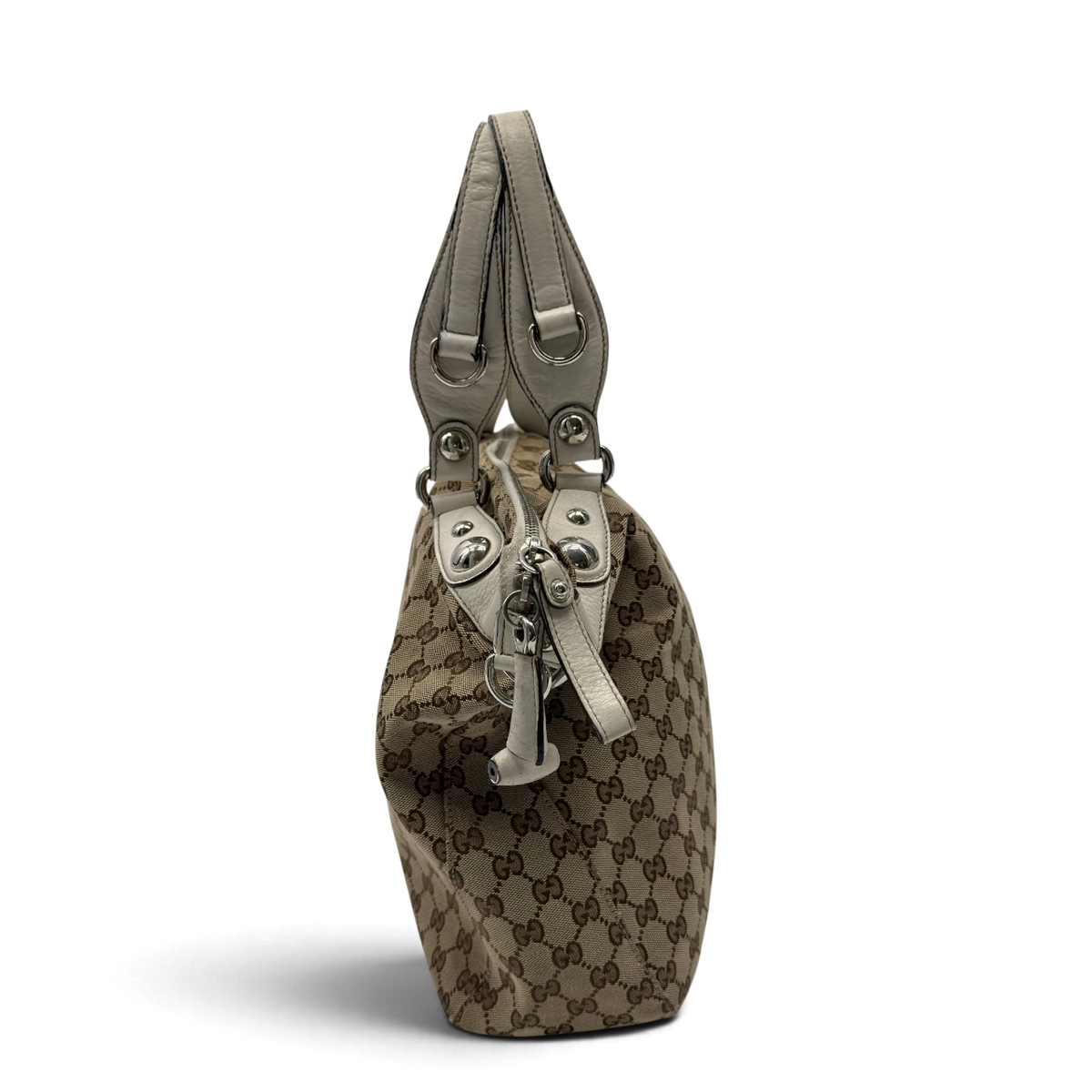 Gucci Schultertasche Icon Bit monogram beige