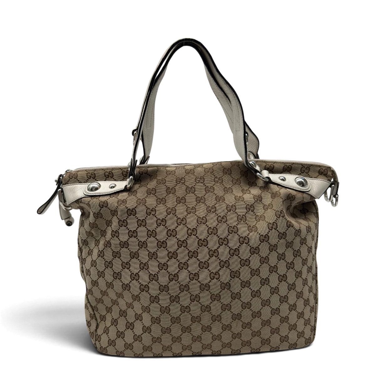Gucci Schultertasche Icon Bit monogram beige