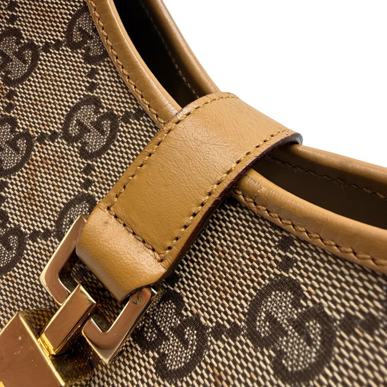 Gucci Schultertasche Jackie monogram beige