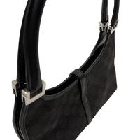 Gucci Schultertasche Jackie small monogram schwarz – Henkel im Detail