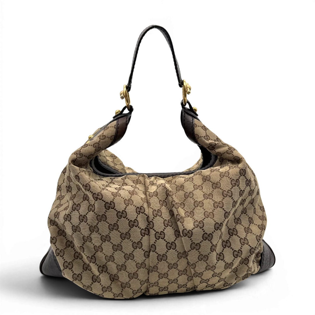 Gucci Schultertasche Jockey Hobo large