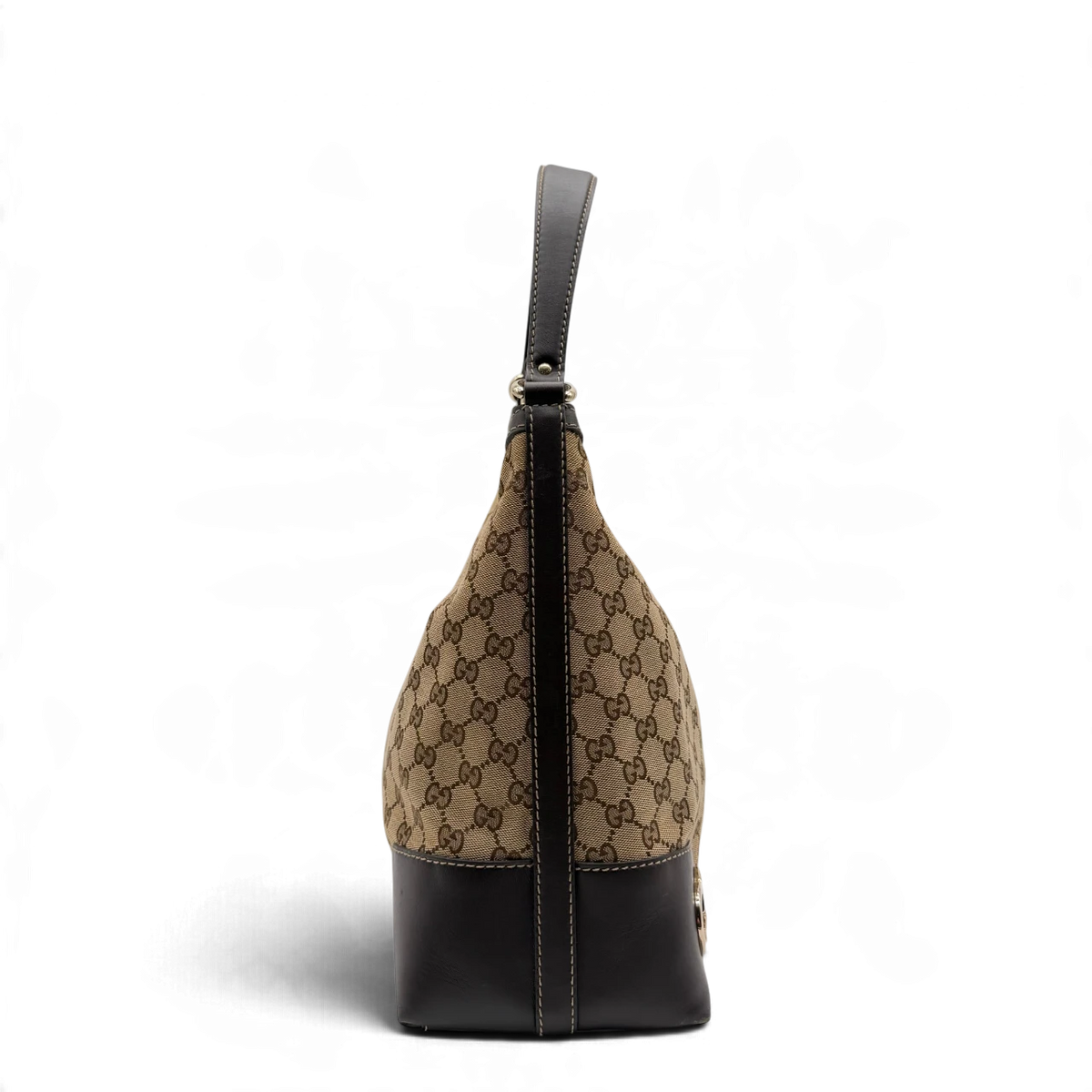 Gucci Schultertasche Lovely Hobo monogram beige – Seitenansicht