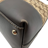 Gucci Schultertasche Lovely Hobo monogram beige – Gebrauchsspuren: abgeriebene Ecke