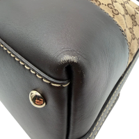 Gucci Schultertasche Lovely Hobo monogram beige – Gebrauchsspuren: abgeriebene Ecke