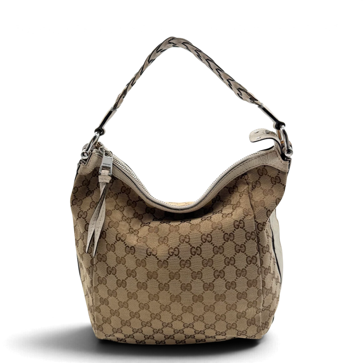 Gucci Schultertasche Marrakech Hobo monogram beige – Gesamtansicht