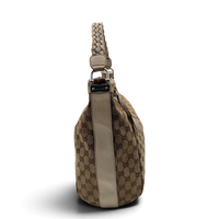 Gucci Schultertasche Marrakech Hobo monogram beige – Seitenansicht