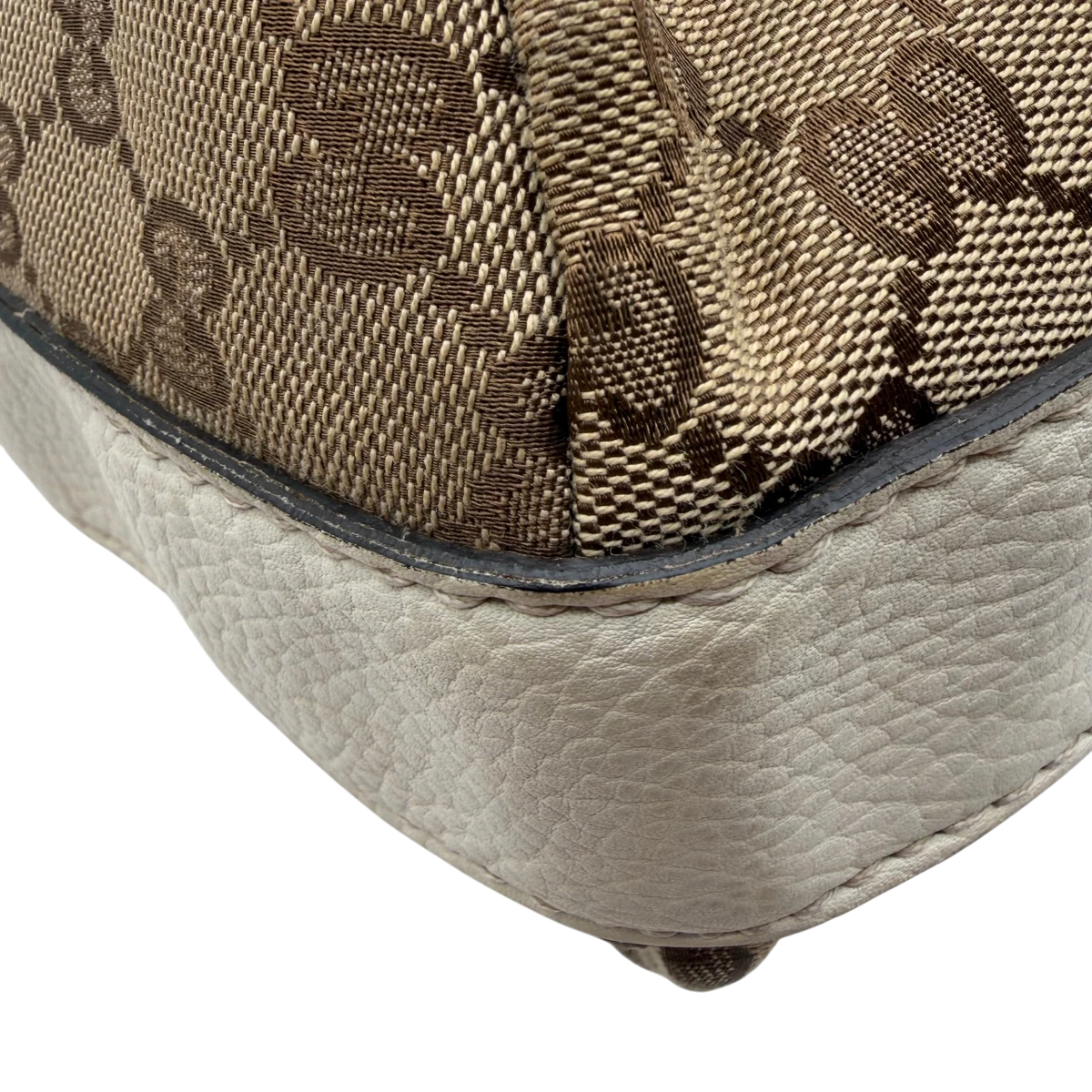 Gucci Schultertasche Marrakech Hobo monogram beige – Ecken im Detail