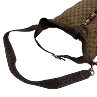 Gucci Schultertasche New Jackie Tassel Bamboo monogram beige