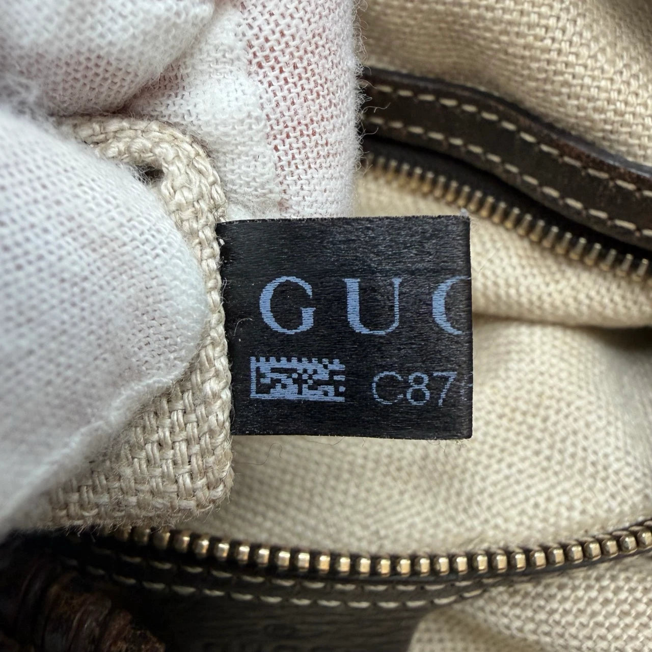 Gucci Schultertasche New Jackie Tassel Bamboo monogram beige