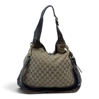 Gucci Schultertasche New Jackie Tassel Bamboo monogram beige