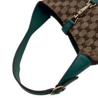 Gucci Schultertasche New Jackie monogram beige – Schulterriemen im Detail