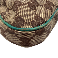 Gucci Schultertasche New Jackie monogram beige – Gebrauchsspuren: abgeriebene Paspel
