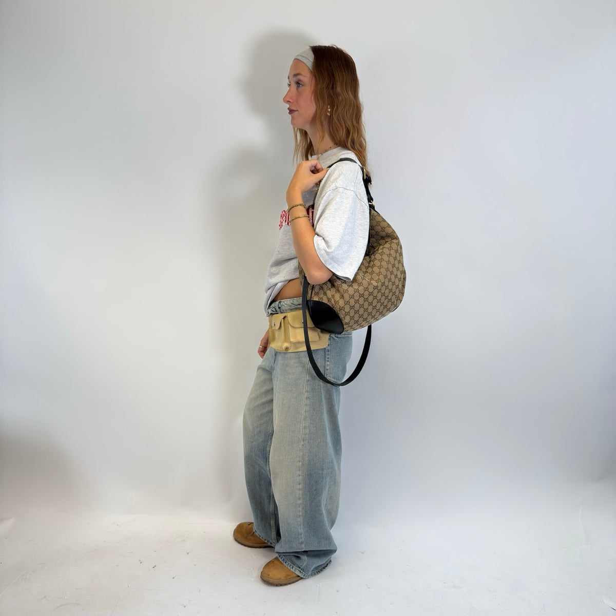 Gucci Schultertasche Patti Hobo monogram beige