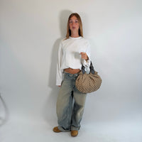 Gucci Schultertasche Pelham Hobo monogram beige