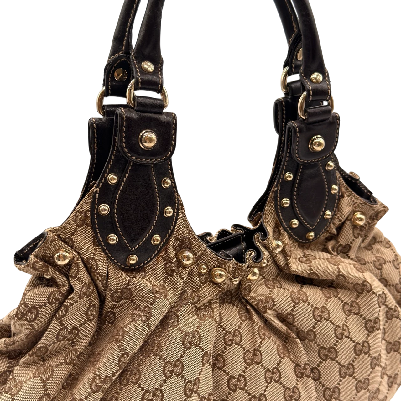 Gucci Schultertasche Pelham Hobo monogram beige