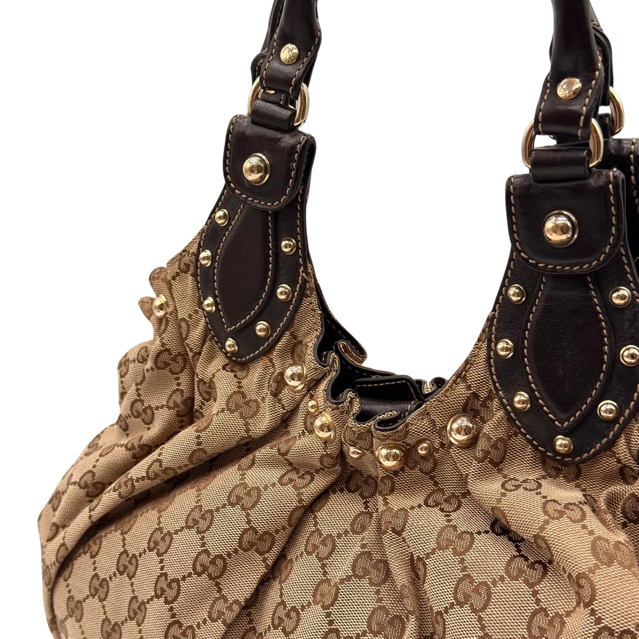Gucci Schultertasche Pelham Hobo monogram beige