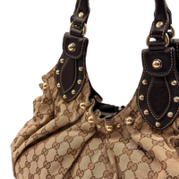 Gucci Schultertasche Pelham Hobo monogram beige