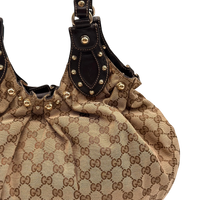Gucci Schultertasche Pelham Hobo monogram beige