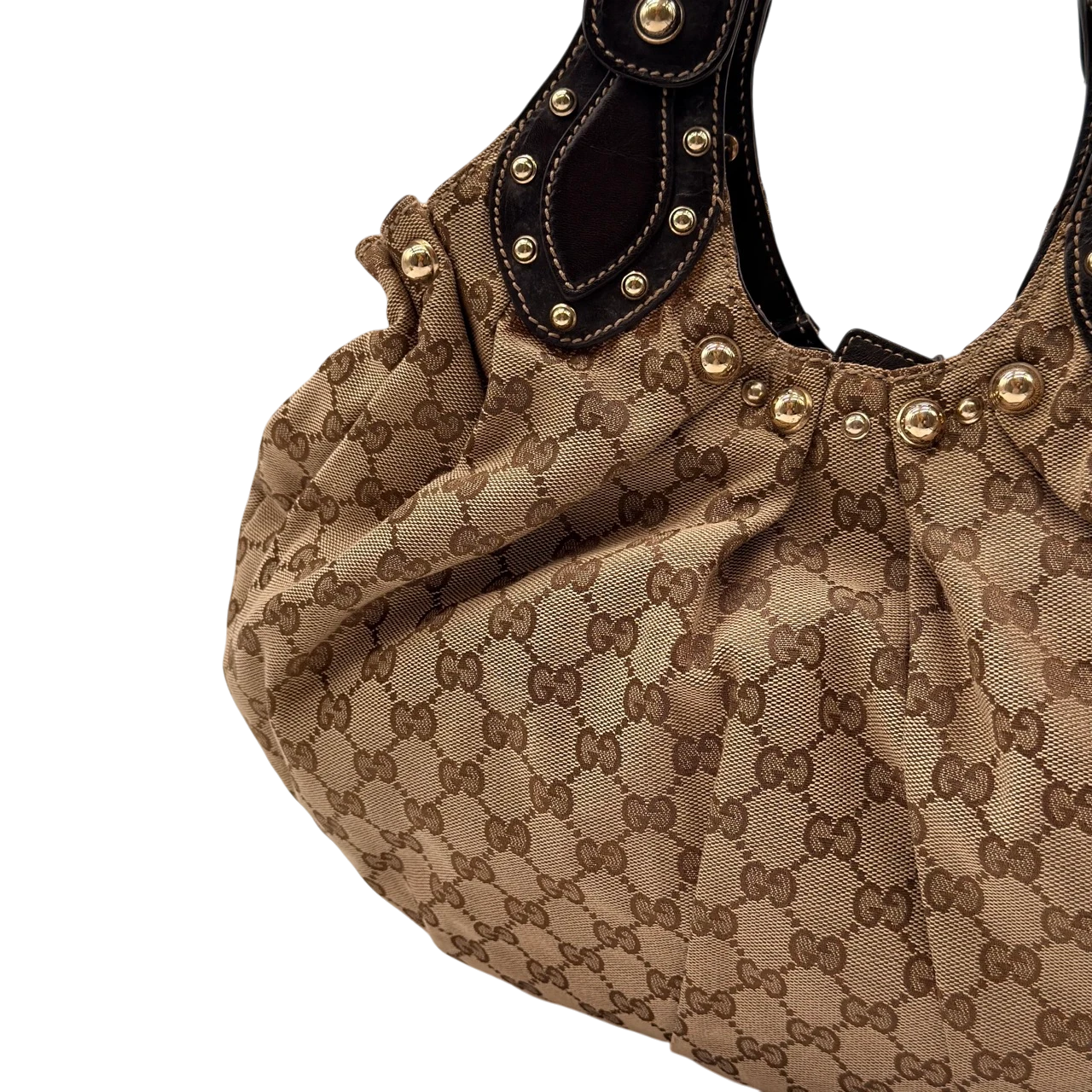 Gucci Schultertasche Pelham Hobo monogram beige
