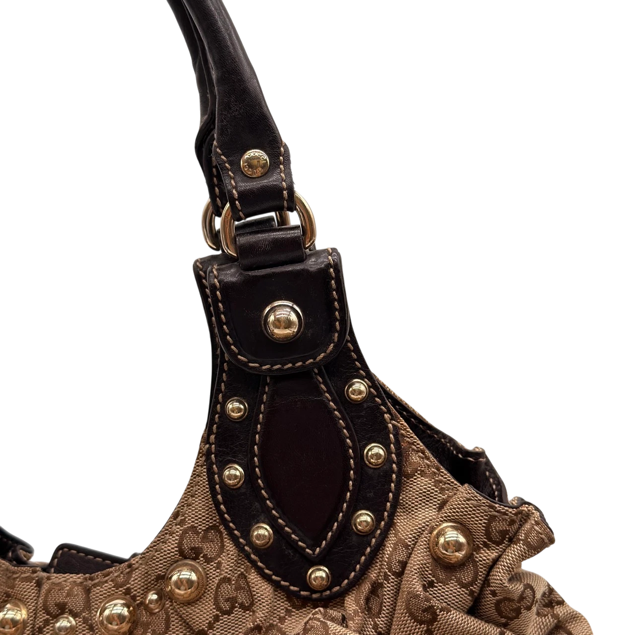 Gucci Schultertasche Pelham Hobo monogram beige