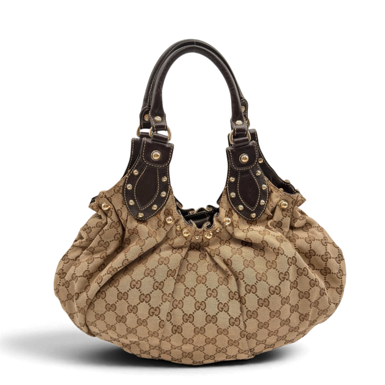 Gucci Schultertasche Pelham Hobo monogram beige