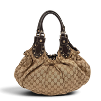 Gucci Schultertasche Pelham Hobo monogram beige