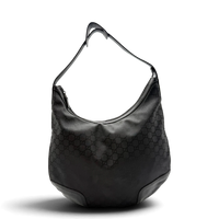 Gucci Schultertasche Princy Hobo large aus Nylon monogram schwarz – Gesamtansicht