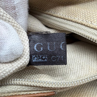 Gucci Schultertasche Sukey One Denim monogram blau – Seriennummer im Detail