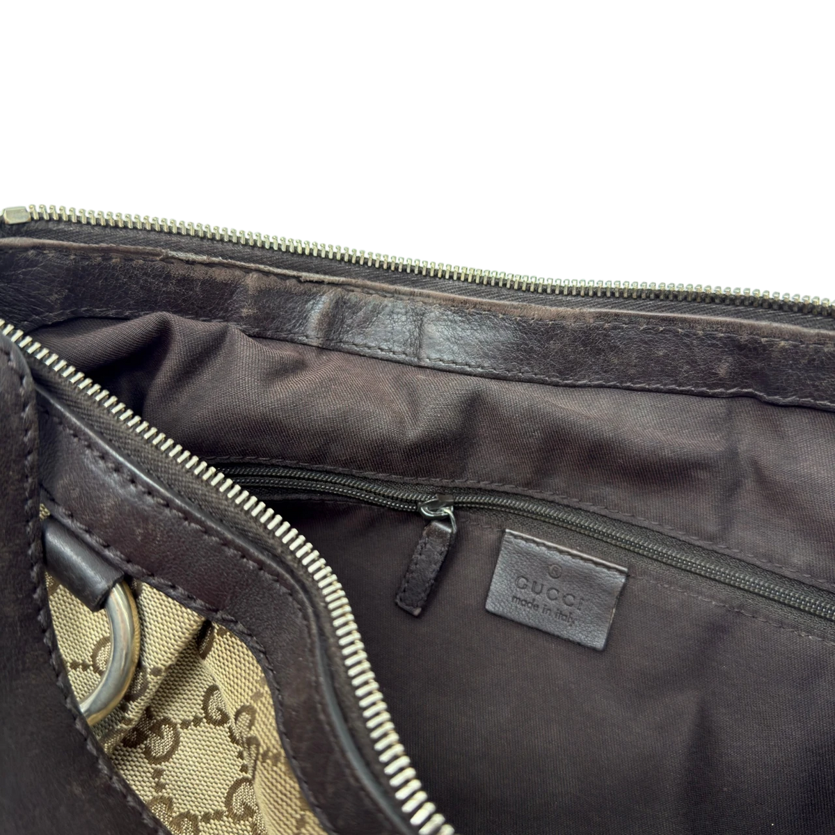 Gucci Schultertasche Sukey One monogram beige