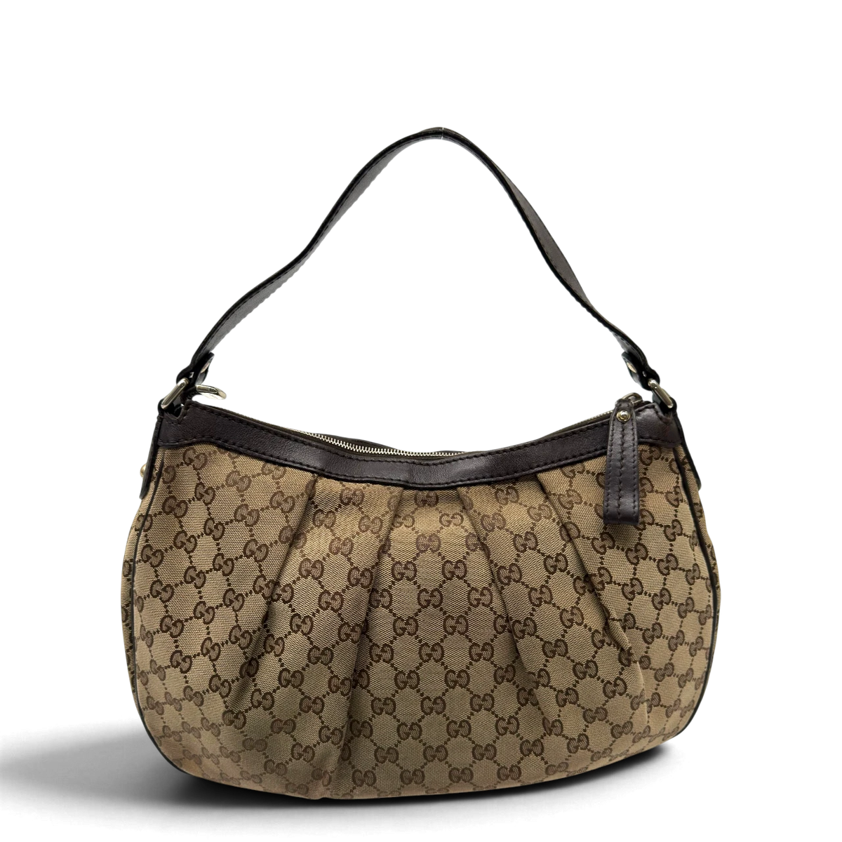 Gucci Schultertasche Sukey One monogram beige