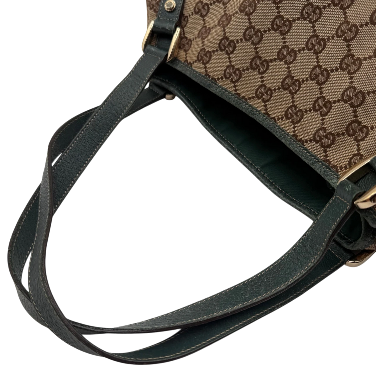 Gucci Shopper Abbey monogram beige – Schulterriemen im Detail