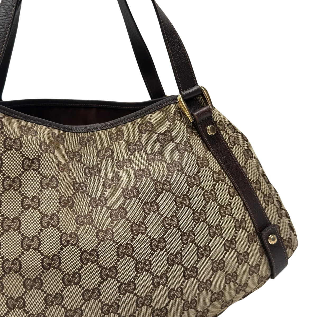 Gucci Shopper Abbey monogram beige – Henkel im Detail