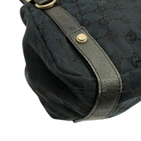 Gucci Shopper Abbey monogram dunkelblau – Ecken im Detail