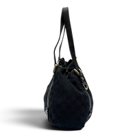 Gucci Shopper Abbey monogram dunkelblau – Seitenansicht