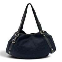 Gucci Shopper Abbey monogram dunkelblau – Gesamtansicht