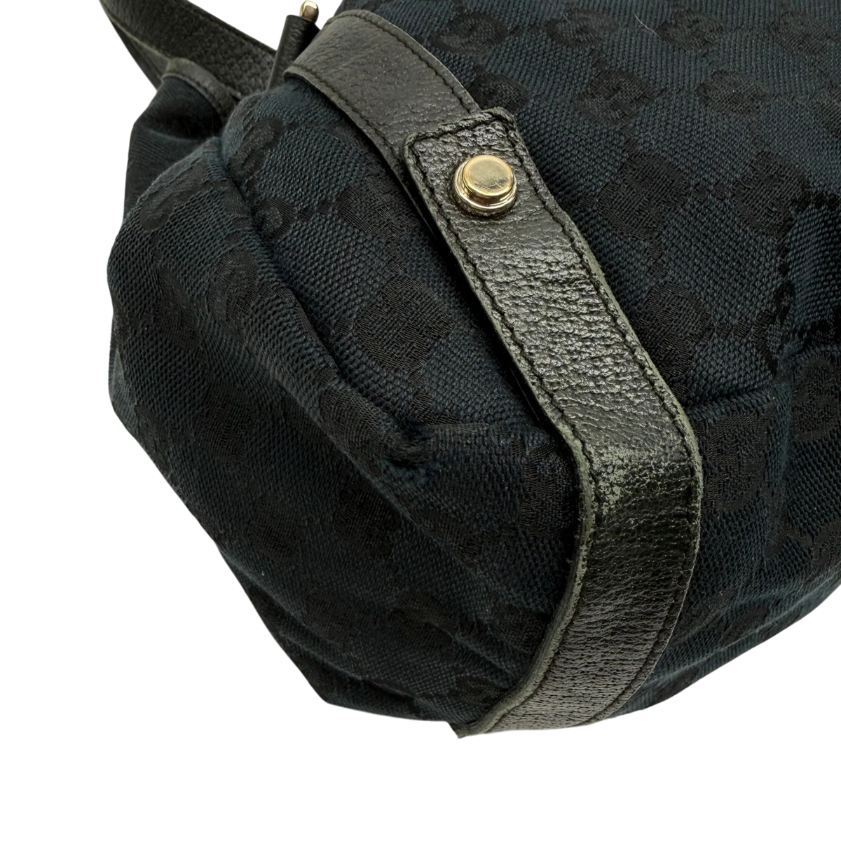 Gucci Shopper Abbey monogram dunkelblau – Ecken im Detail