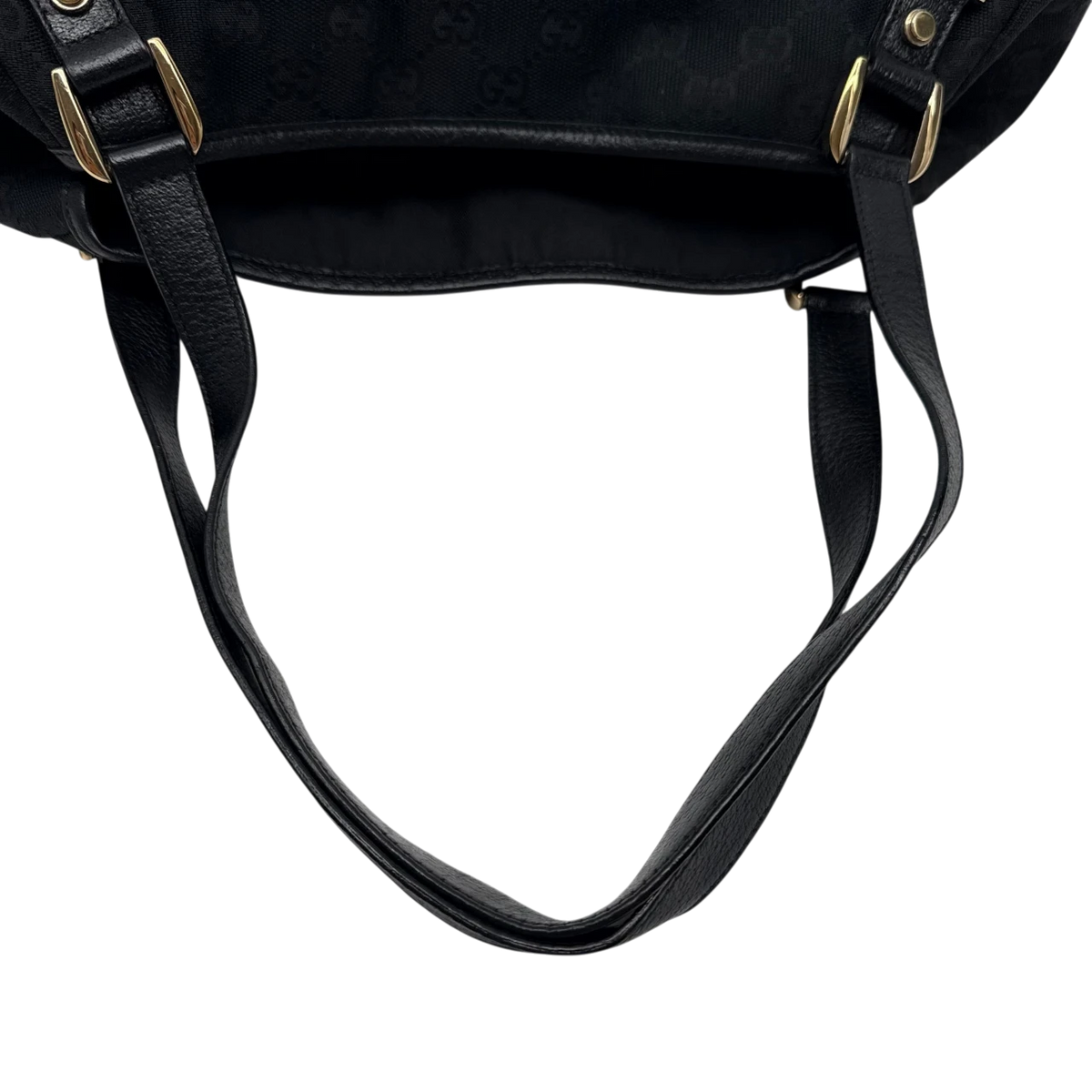 Gucci Shopper Abbey monogram schwarz – Henkel im Detail