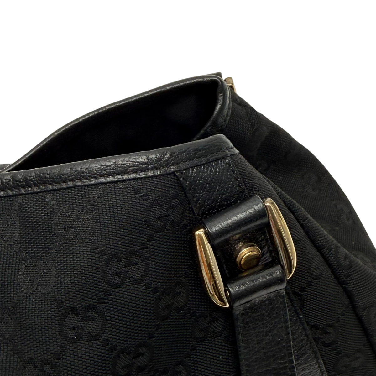 Gucci Shopper Abbey monogram schwarz – Beschläge im Detail