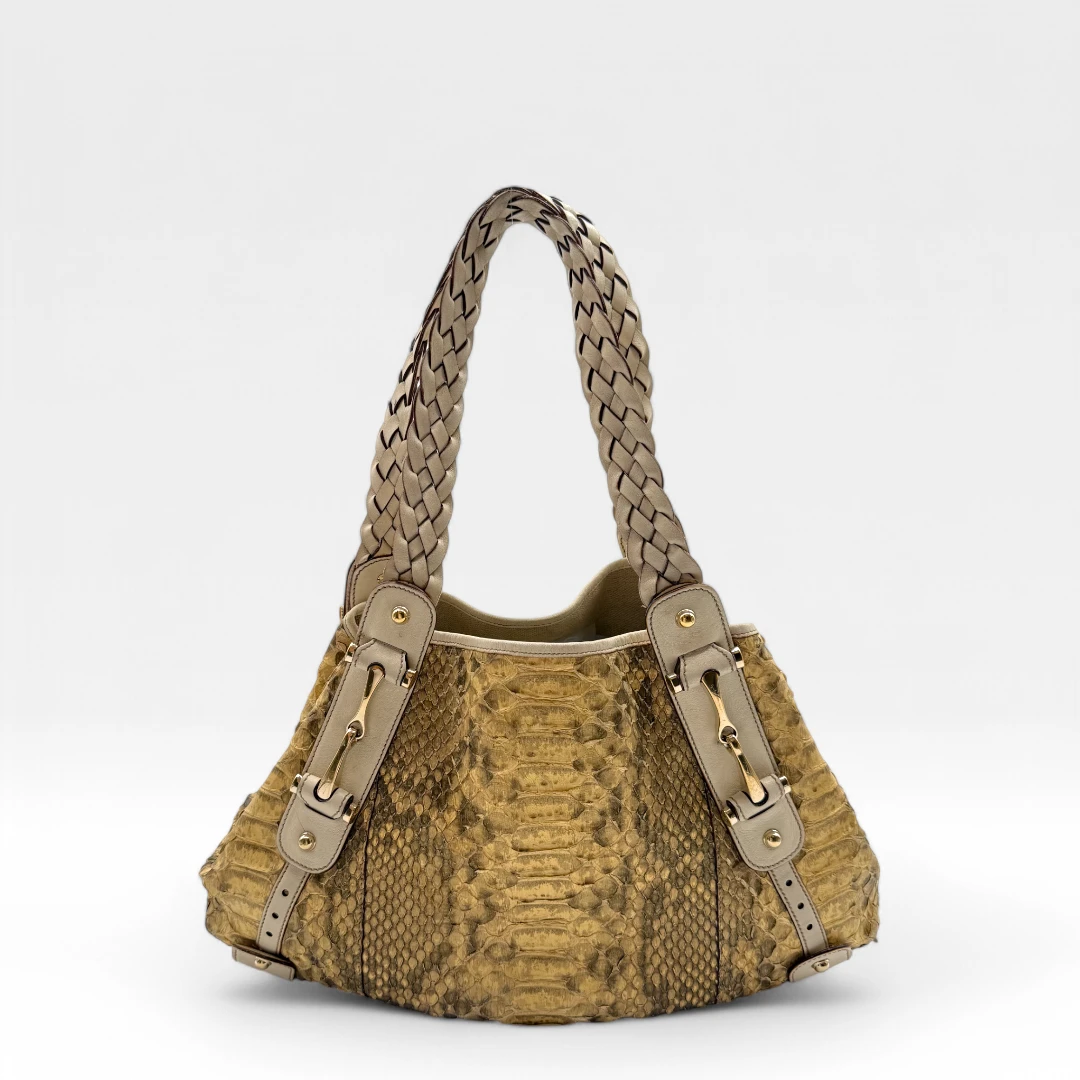 Gucci Handtasche Pelham aus Pythonleder