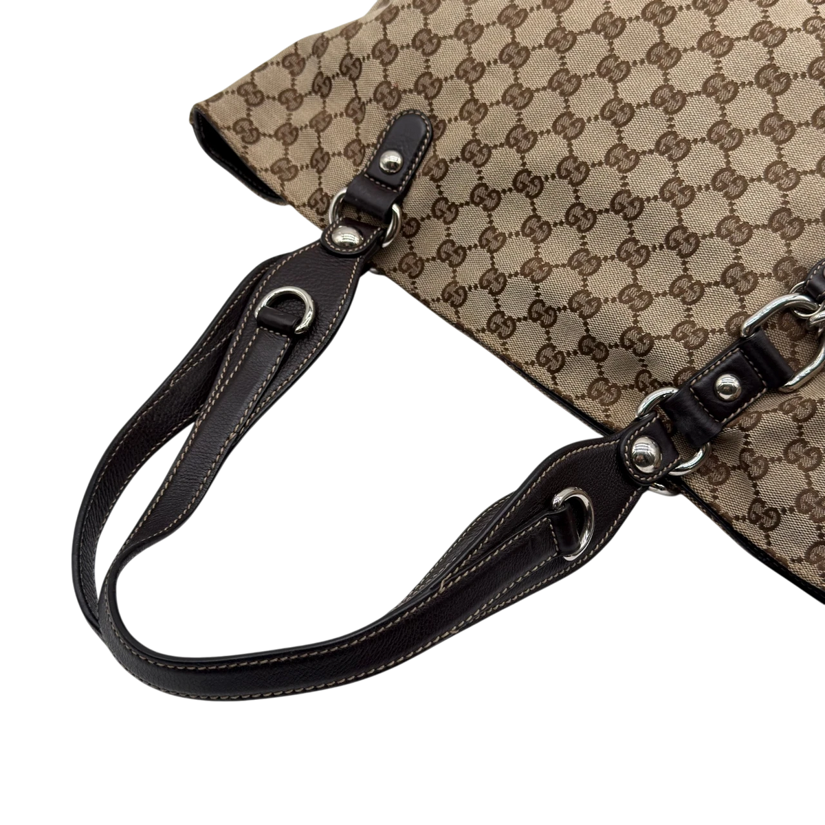 Gucci Shopper Horsebit Icon Bit monogram beige